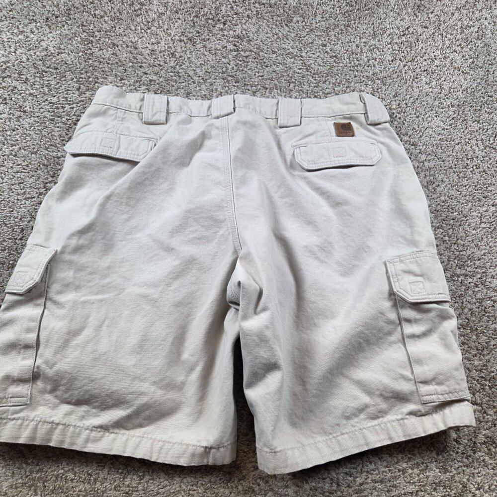 Carhartt Cargo Shorts Men's 42 Beige Utility Outdoor Workwear Read* - Picture 6 of 8